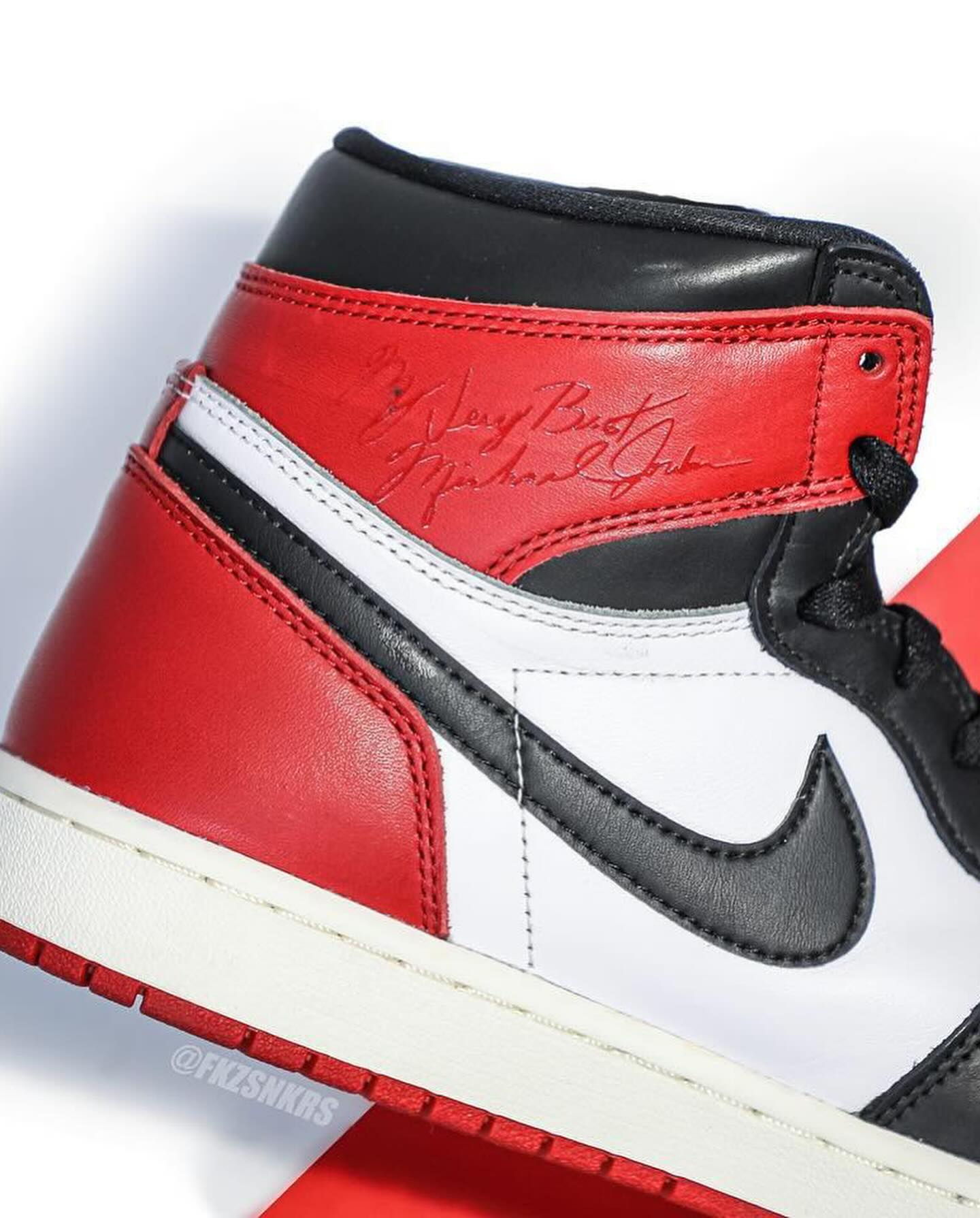 NIKE AIR JORDAN 1 “BLACK TOE REIMAGINED” のディテール画像が公開