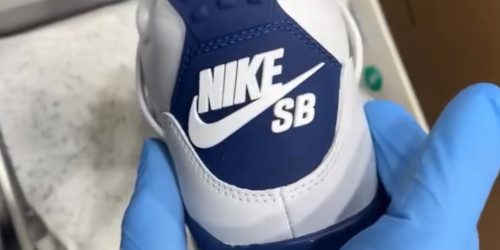 NIKE SB × AIR JORDAN 4 “White/Navy” のファーストルックが公開