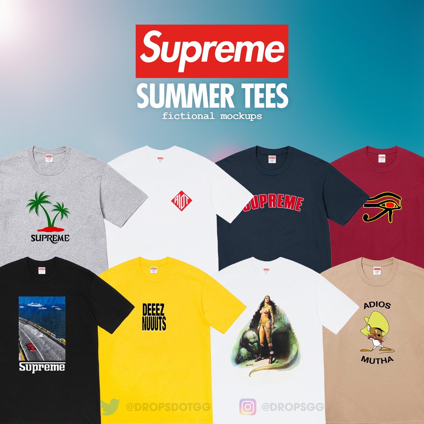 Supreme 2024年サマーTシャツコレクションが次週発売予定