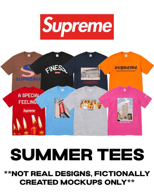 Supreme 2024年サマーTシャツコレクションが次週発売予定