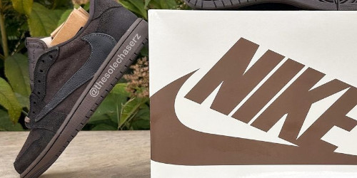 Travis Scott × NIKE AIR JORDAN 1 LOW “Velvet Brown” のシューボックスが公開