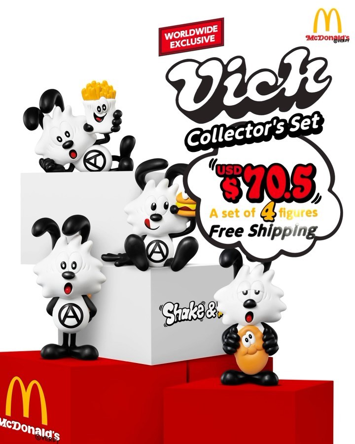 VERDY × マクドナルド の「Vick Collector’s Set」が発売