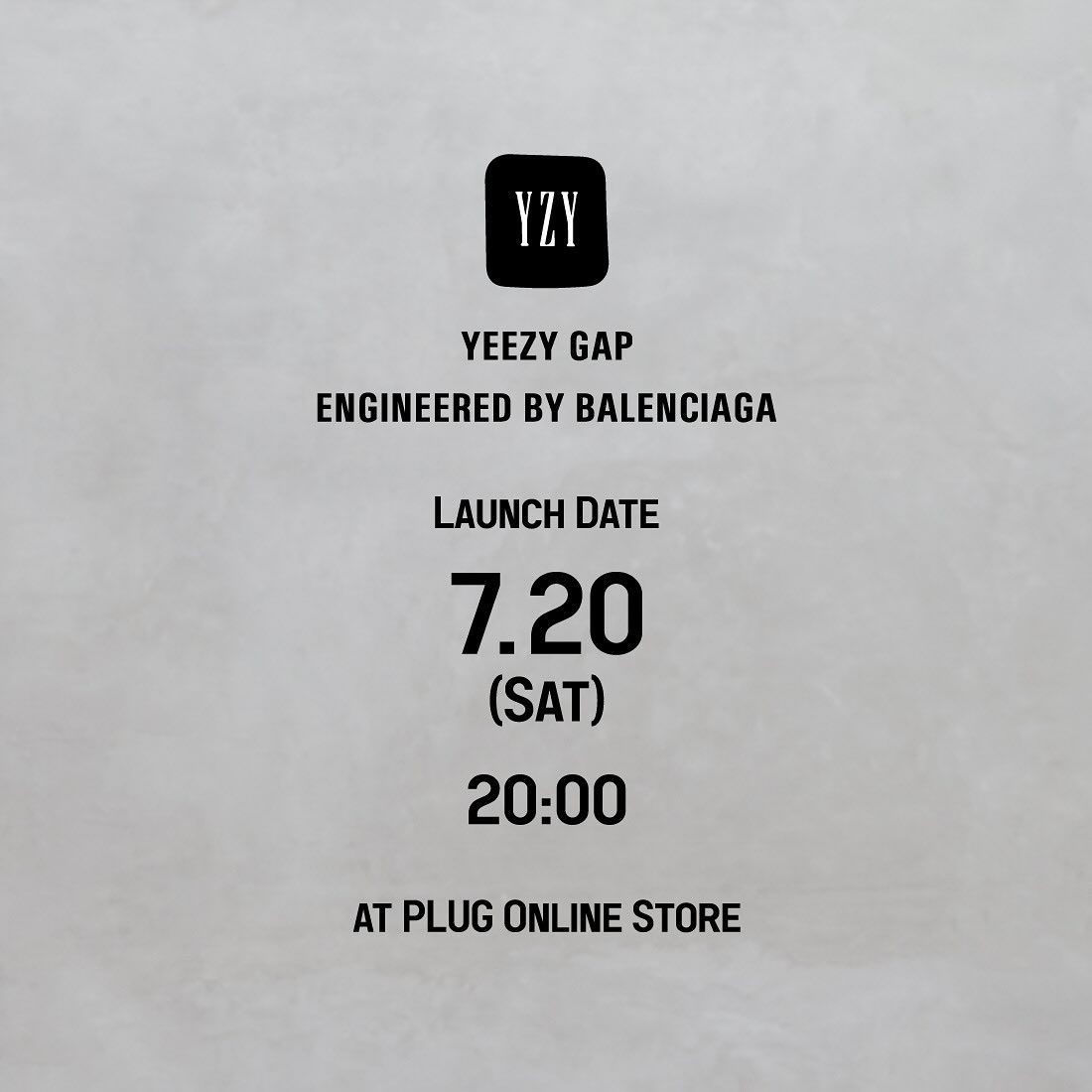 PLUG  にて YZY GAP ENGINEERED BY BALENCIAGA が発売