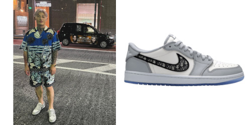 平本蓮 が DIOR × NIKE AIR JORDAN 1 LOW を着用