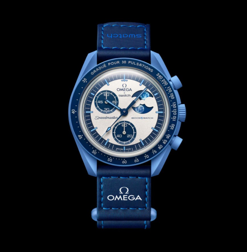 OMEGA × Swatch による MOONSWATCH の新作 MISSION TO THE SUPER BLUE MOONPHASE が登場