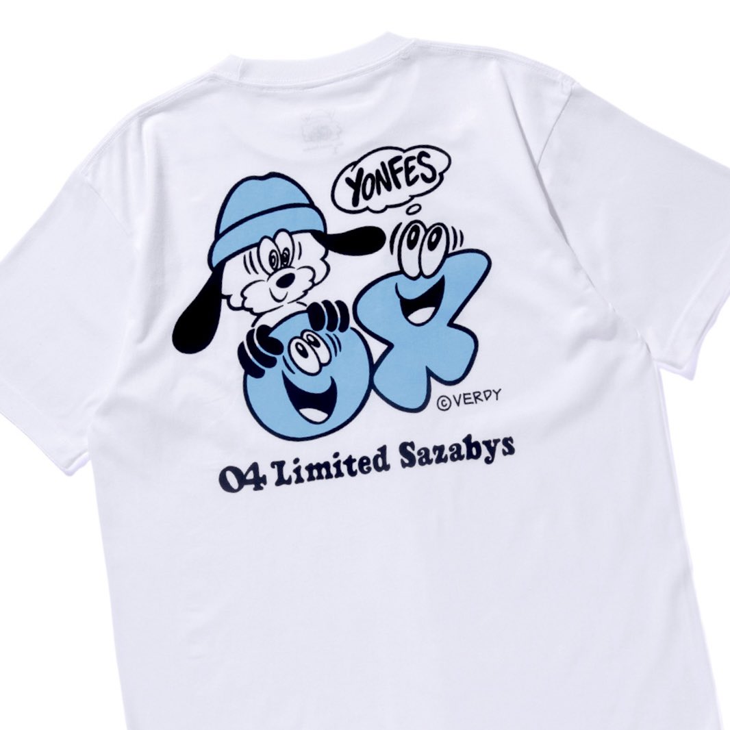 VERDY × 04 Limited Sazabys × YON FES によるトリプルコラボTのWEB抽選が開始