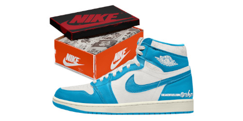 NIKE AIR JORDAN 1 HIGH OG “UNC REIMAGINED” のシューボックスデザインが判明