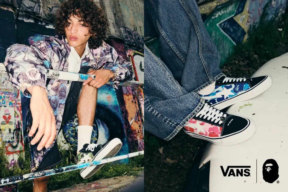 BAPE® × VANS の新作コラボスニーカーが登場