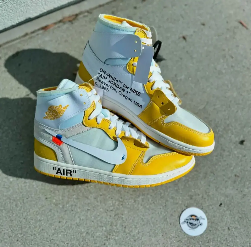 Off-White™ × NIKE AIR JORDAN 1 HIGH OG “Canary Yellow” の詳細画像が公開