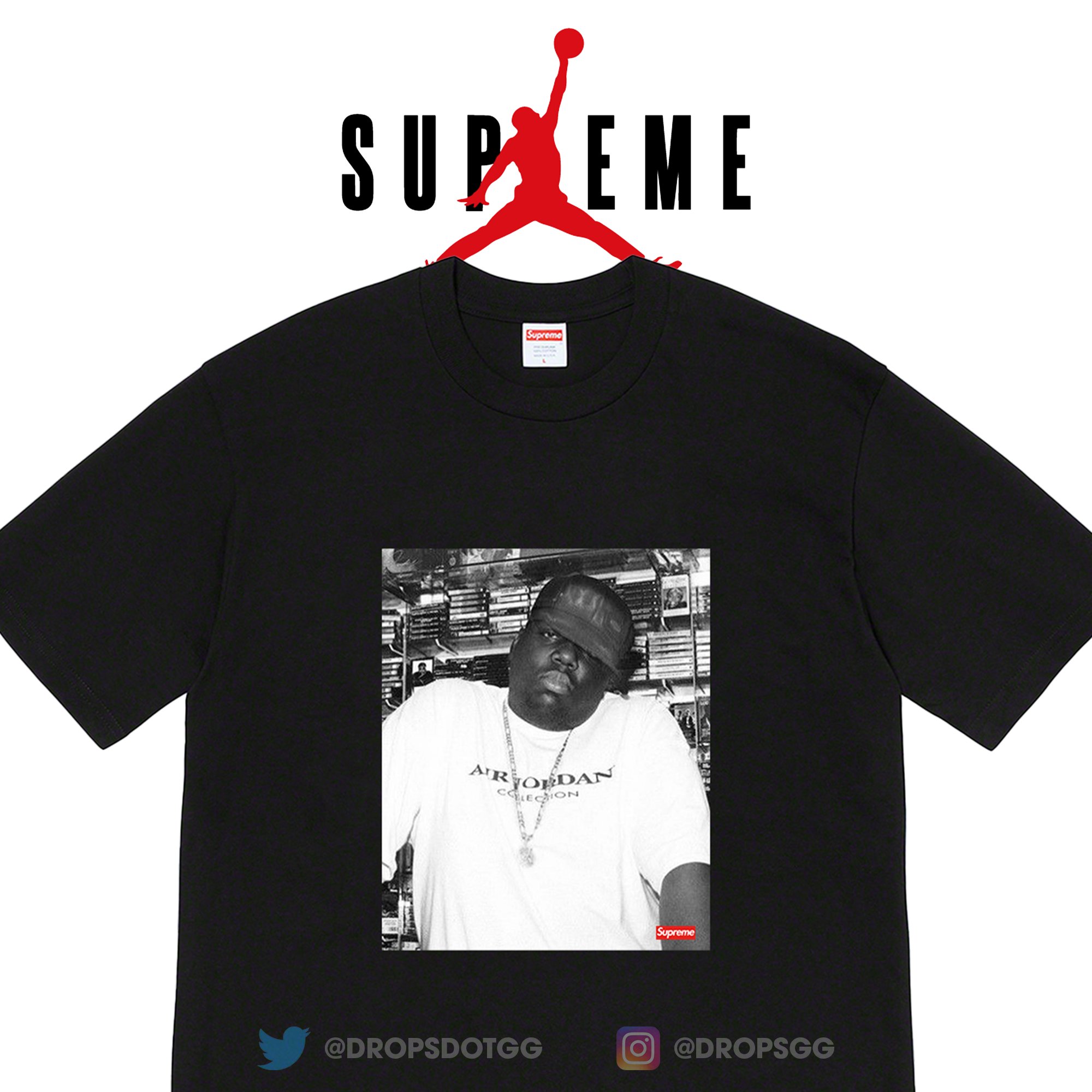 Supreme × Notorious B.I.G. のコラボ JORDAN Tシャツが発売予定