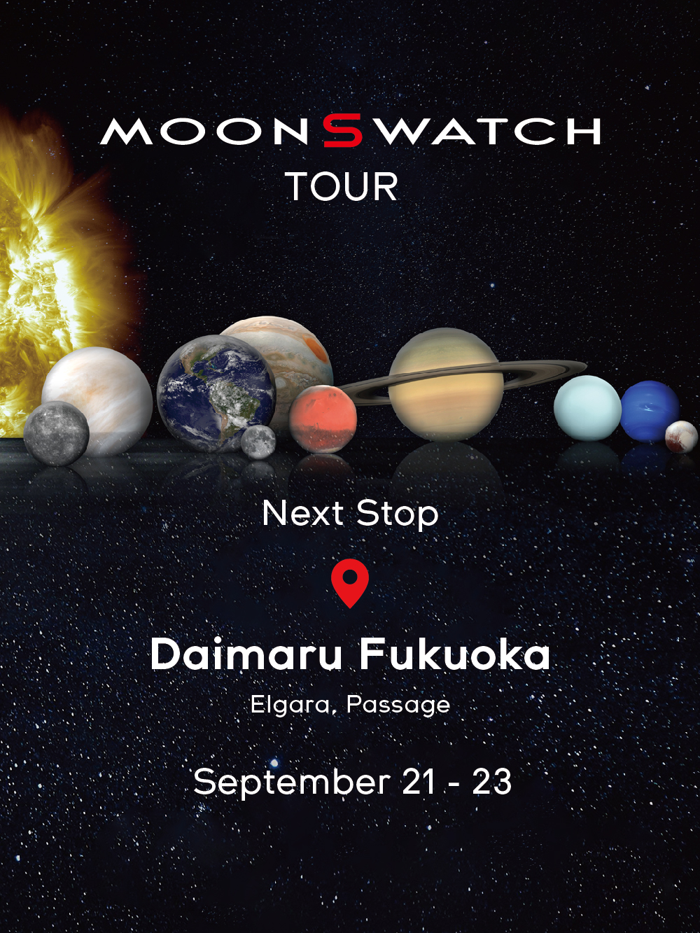 OMEGA × Swatch “MOONSWATCH TOUR” の次回開催地が発表