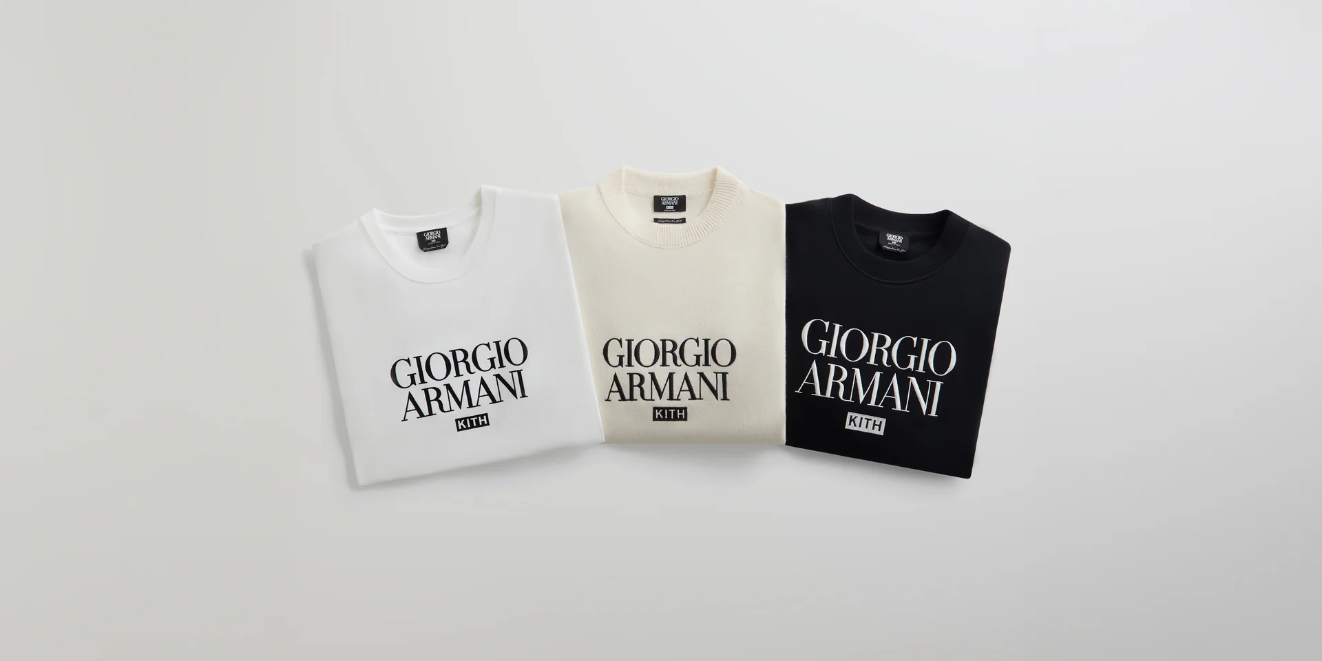 KITH の Monday Program™ に Giorgio Armani とのコラボTシャツ&クルーネックが登場