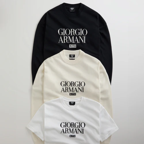 KITH の Monday Program™ に Giorgio Armani とのコラボTシャツ&クルーネックが登場