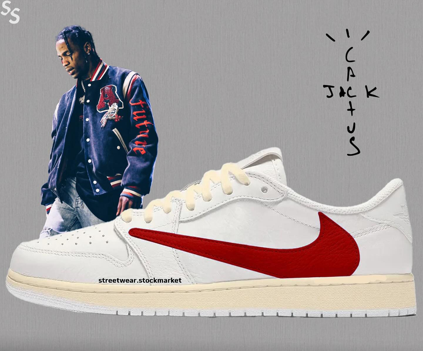 Travis Scott × NIKE AIR JORDAN 1 LOW “White/Red” が発売の噂