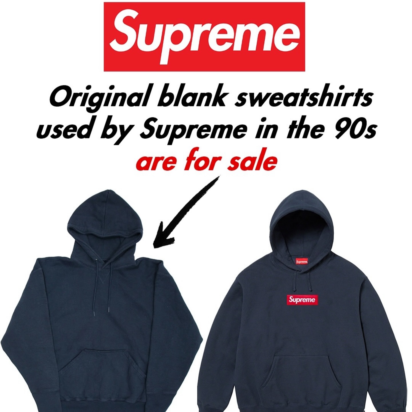 Supreme が実際に使用した BRENTS SPORTSWEAR のデッドストックが発売