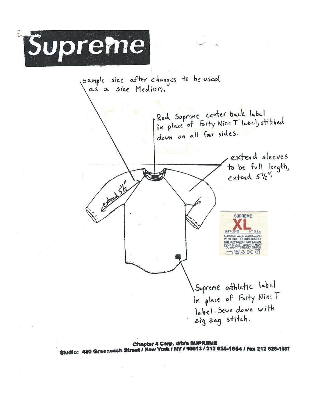 Supreme が実際に使用した BRENTS SPORTSWEAR のデッドストックが発売