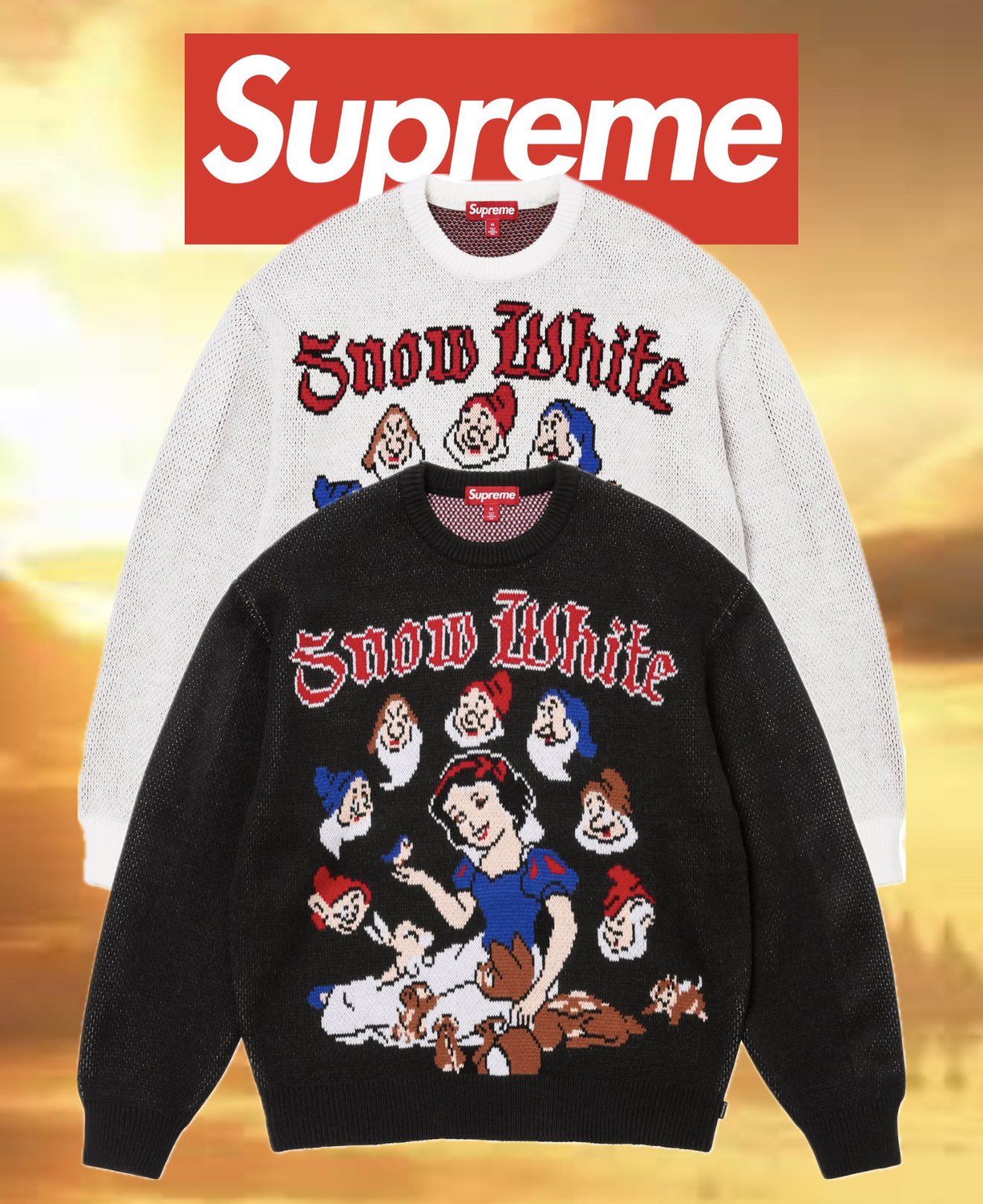 Supreme × 白雪姫、Mister Cartoon が今週発売予定