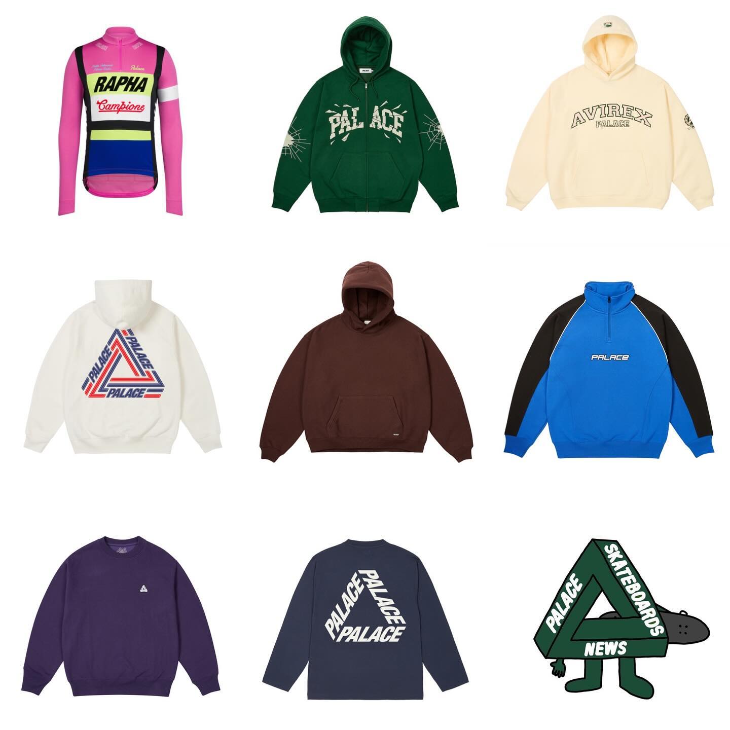 PALACE 2024年冬コレクション WEEK1 のドロップリストが公開