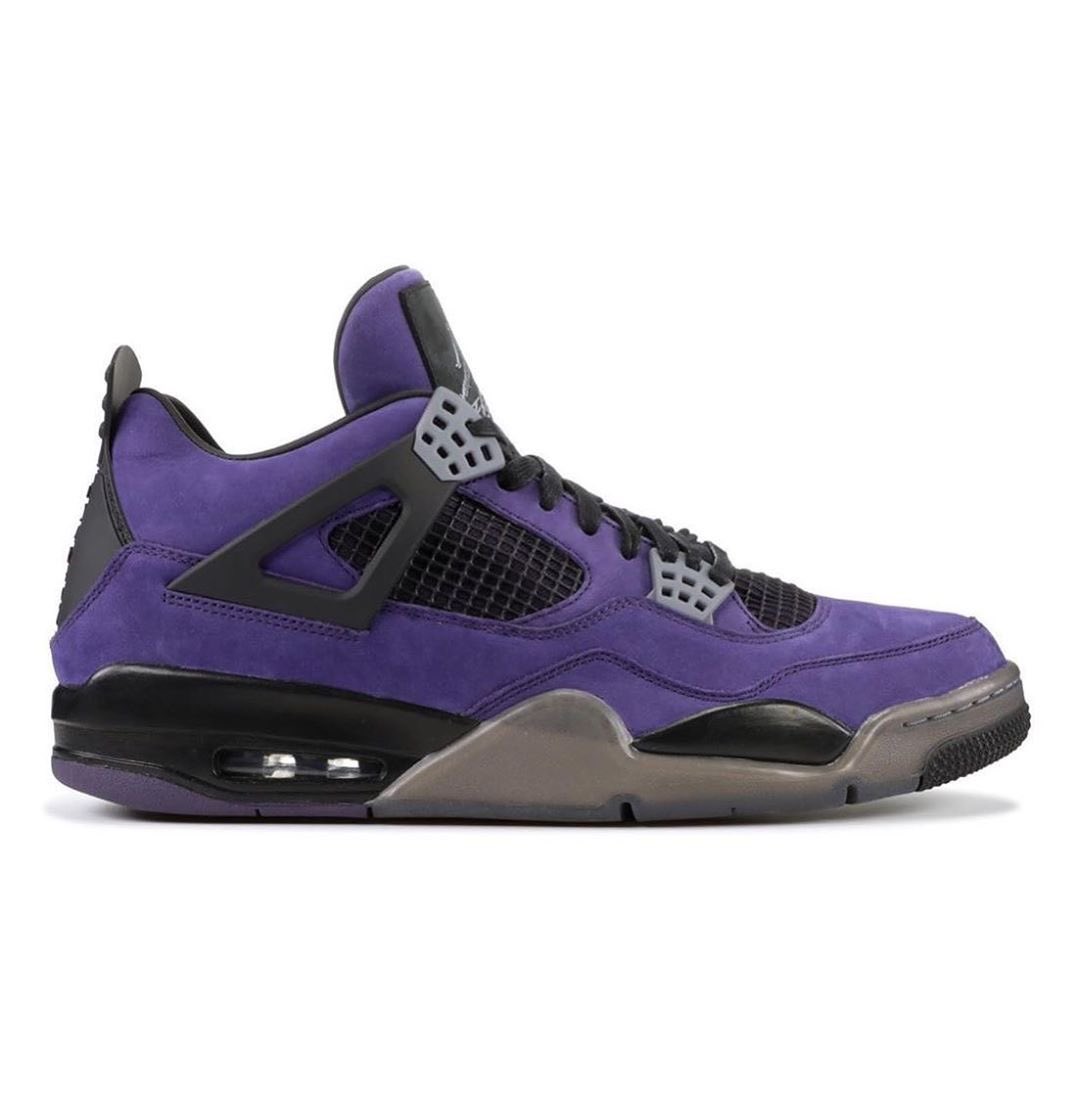 Travis Scott × NIKE AIR JORDAN 4 “Purple” の一般販売が敢行か