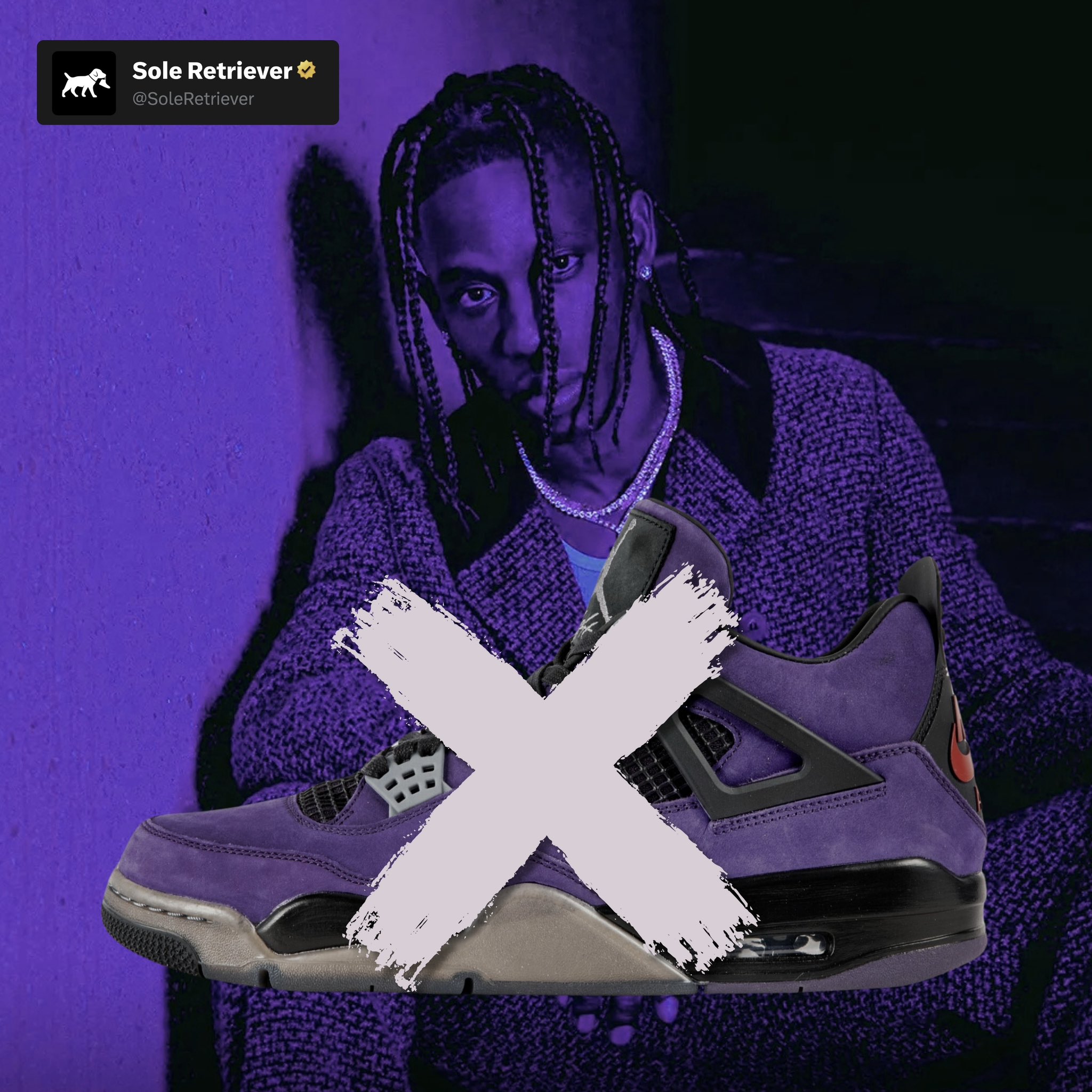 Travis Scott × NIKE AIR JORDAN 4 “Purple” の発売はフェイクニュースか