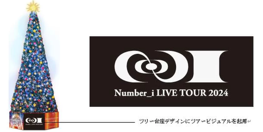 Number_i のさいたまスーパーアリーナ初公演記念したクリスマスツリーが登場