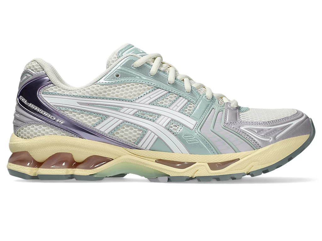 ASICS GEL-KAYANO 14 “Cream/Dusk Violet” の20%OFF セールが開催