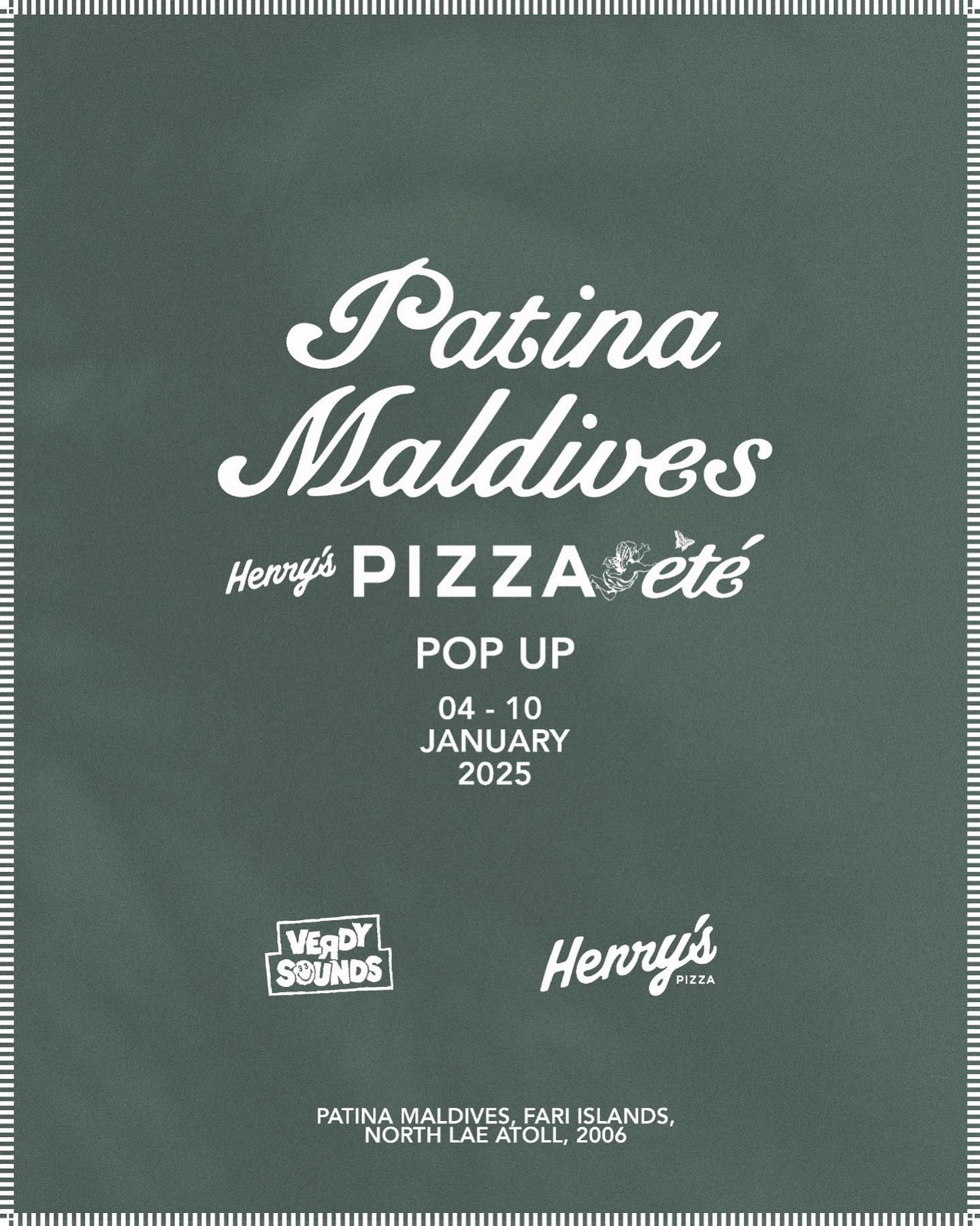 VERDY Henry's PIZZA × Patina Maldives が発売