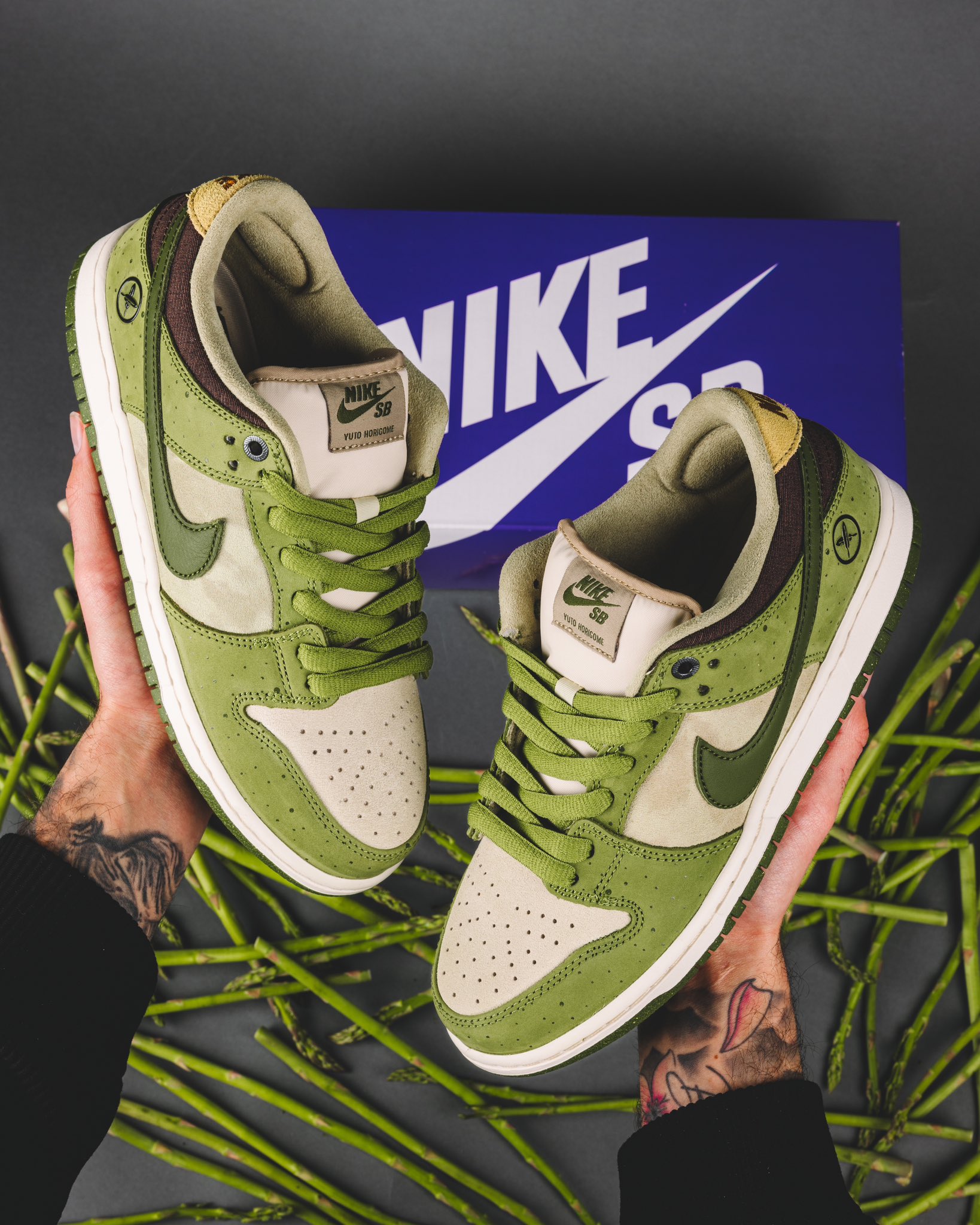 堀米 雄斗 × NIKE SB DUNK LOW "抹茶/アスパラガス" の新画像が公開