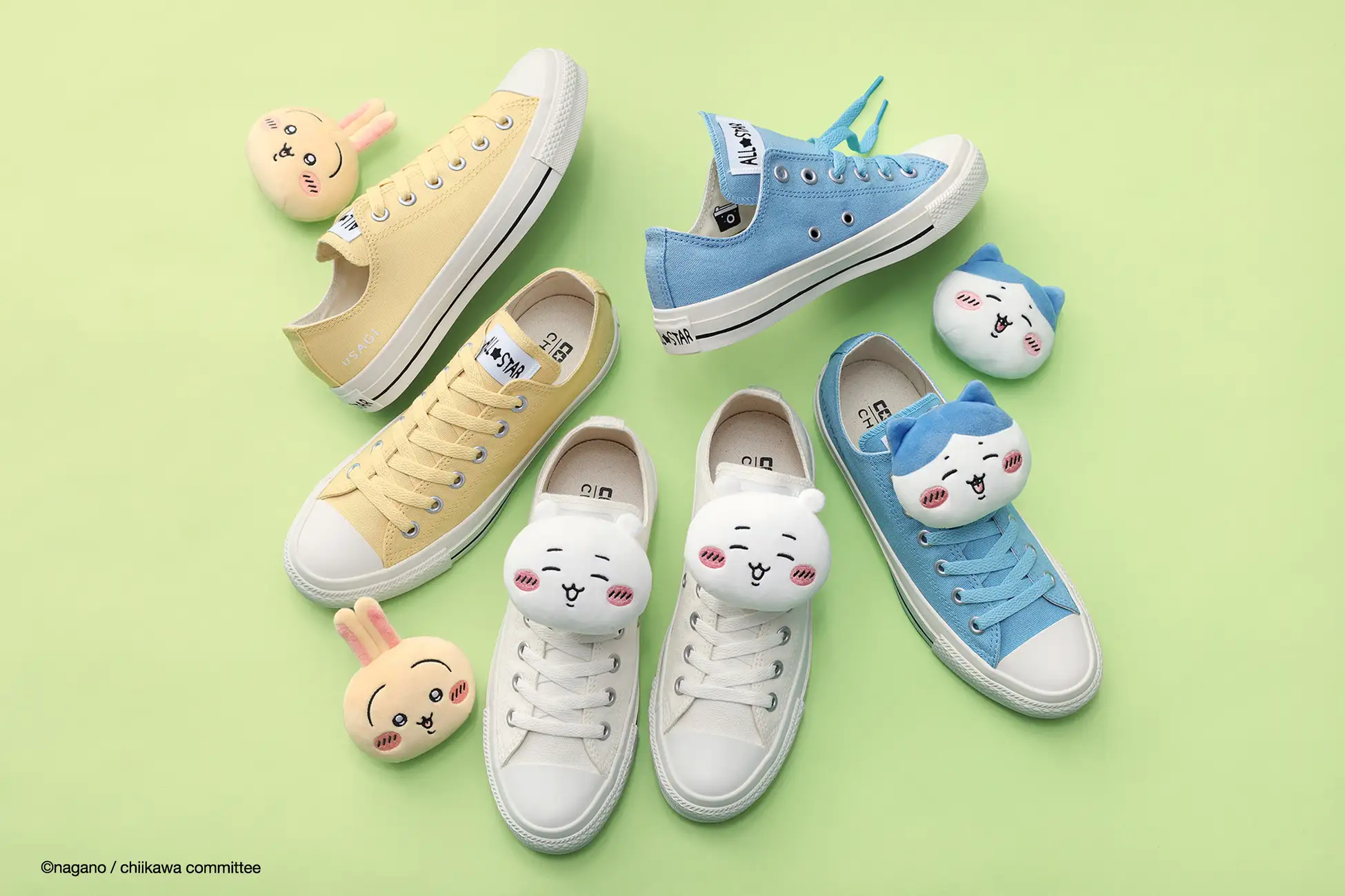 ちいかわ × CONVERSE のコラボスニーカーが2月26日(水)発売