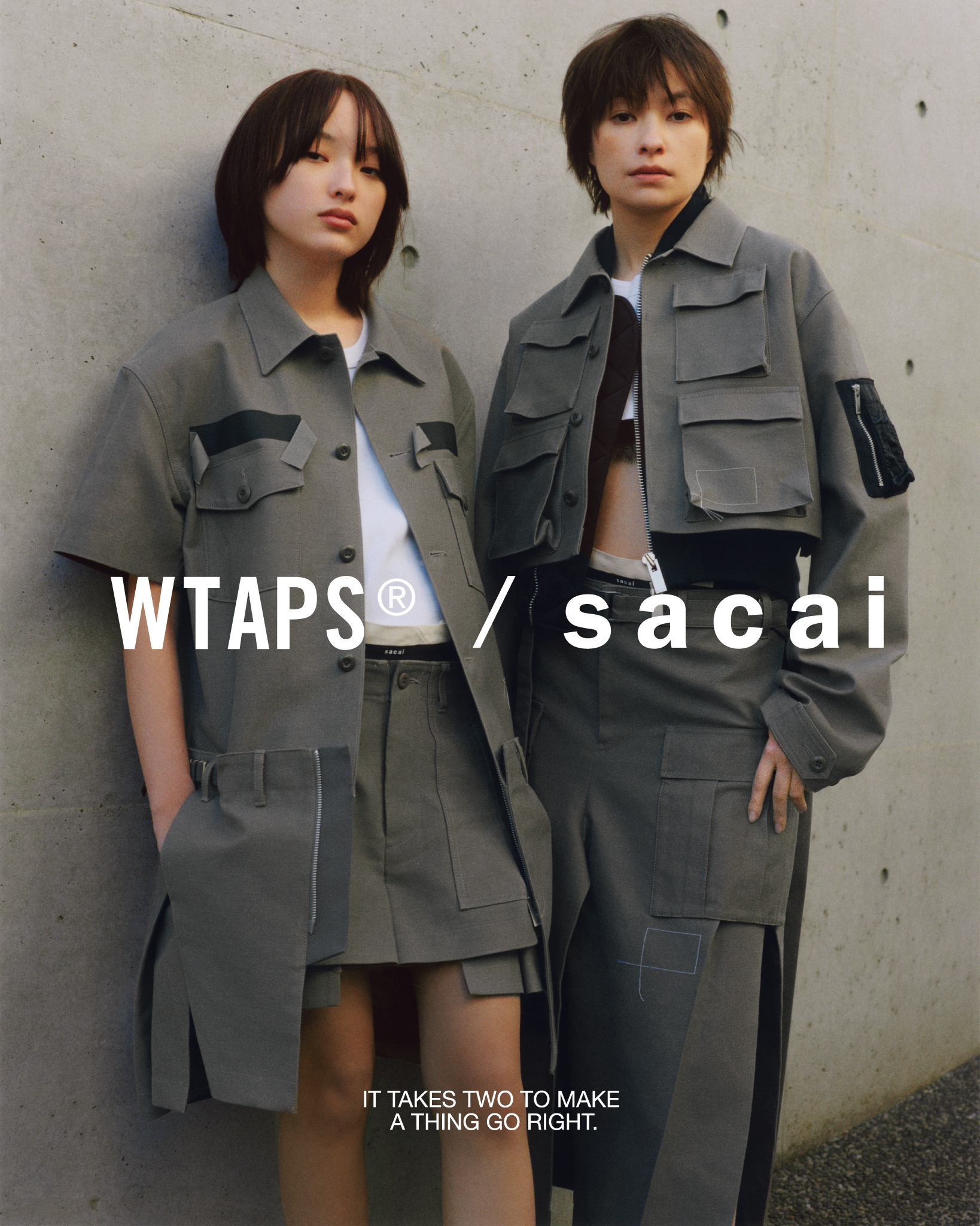 WTAPS × sacai のキャンペーンヴィジュアルが公開