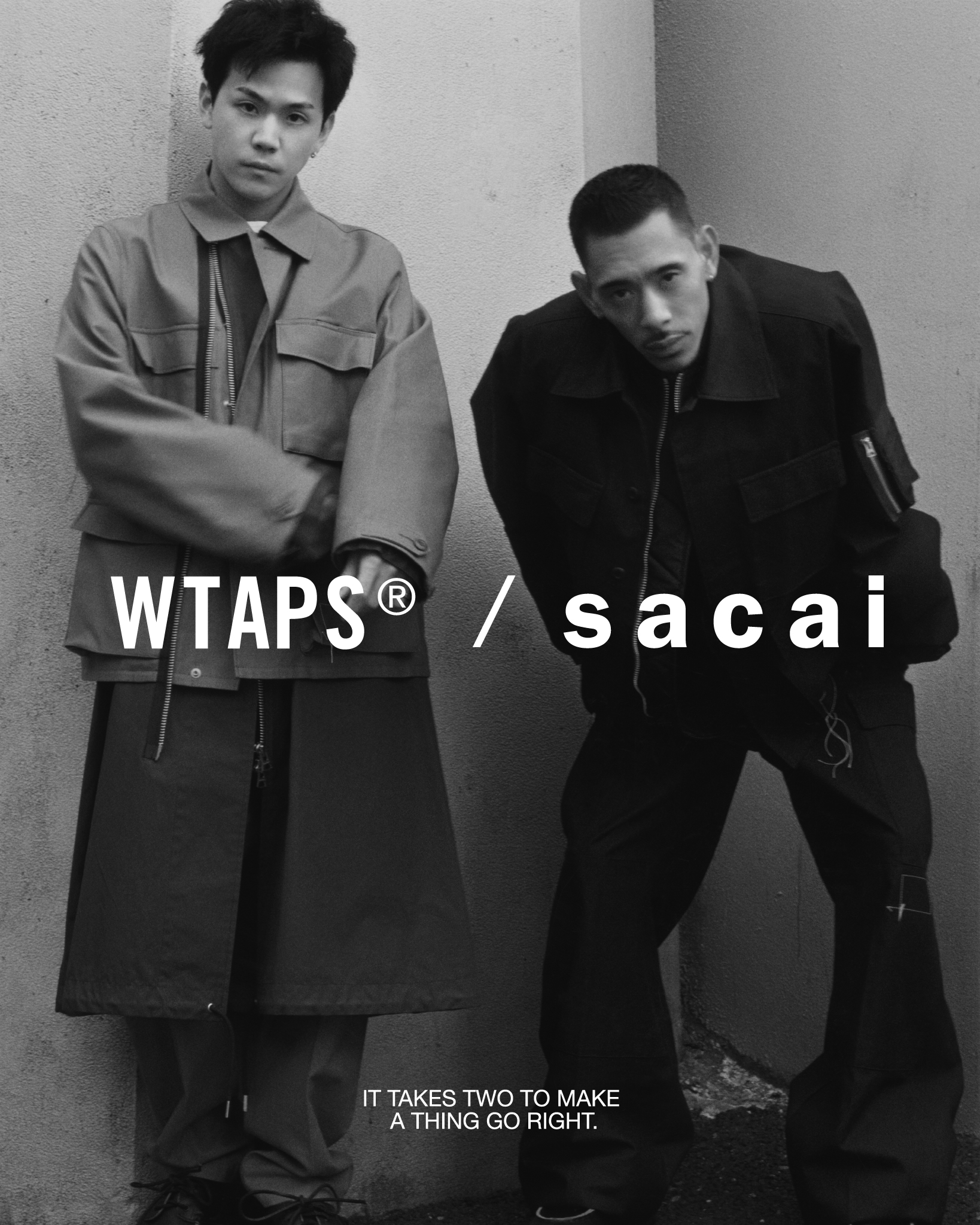 WTAPS × sacai のキャンペーンヴィジュアルが公開