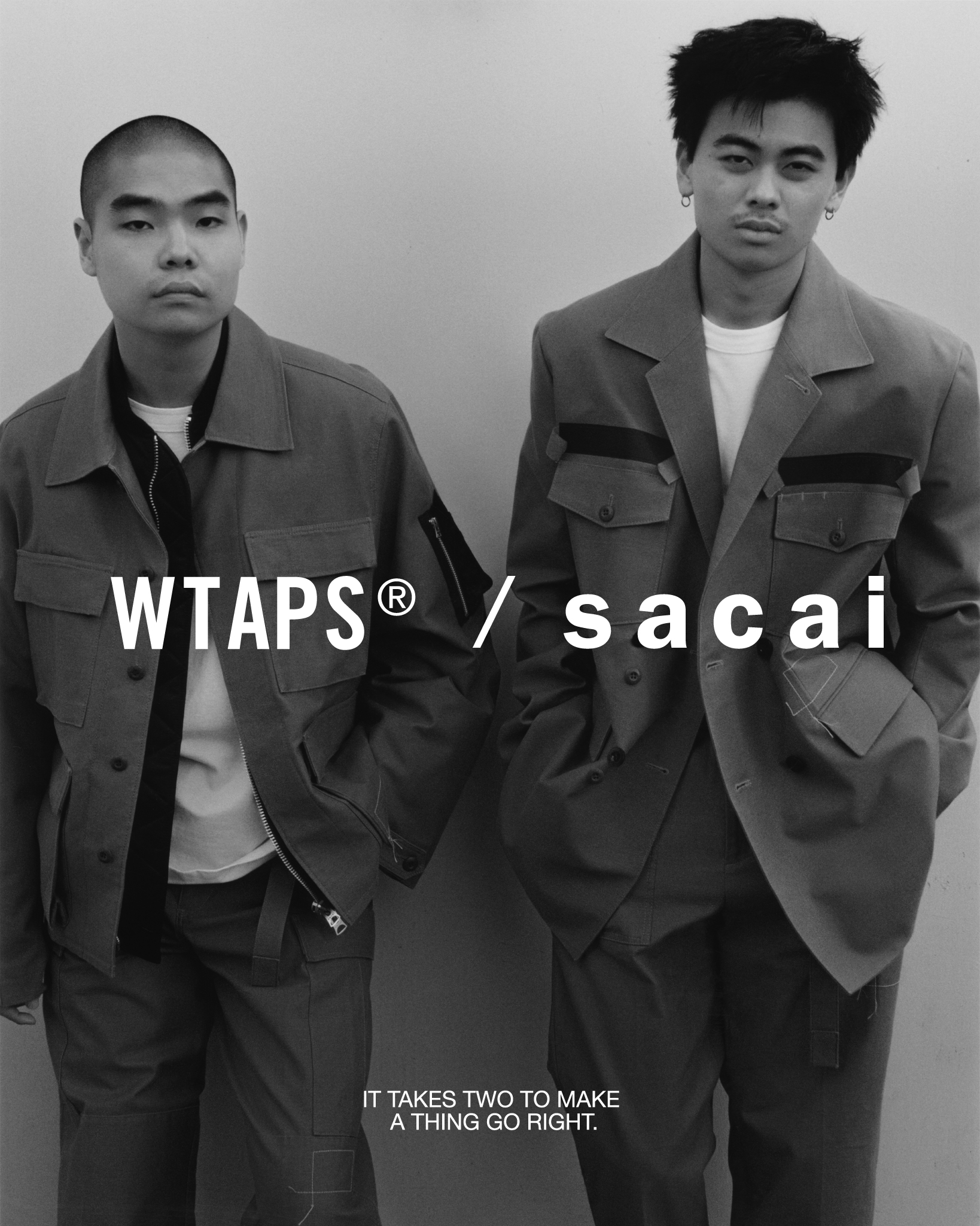 WTAPS × sacai のキャンペーンヴィジュアルが公開