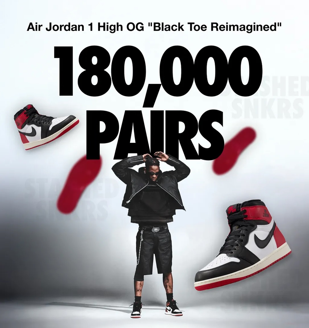 NIKE AIR JORDAN 1 RETRO HIGH OG “Black Toe Reimagined” の世界での販売数が公開