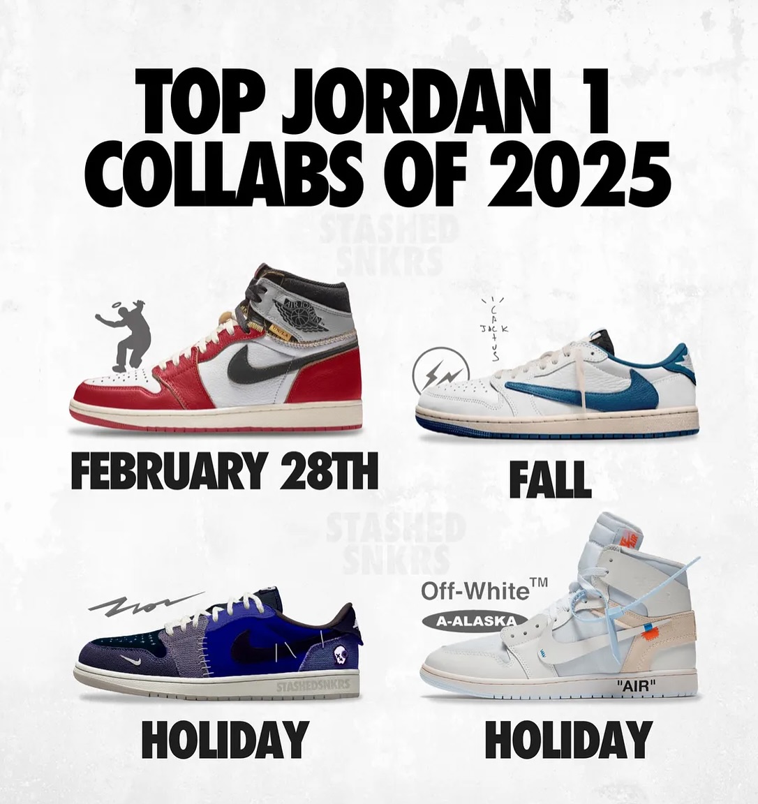 NIKE AIR JORDAN 1 の2025年ベストコラボをピックアップ