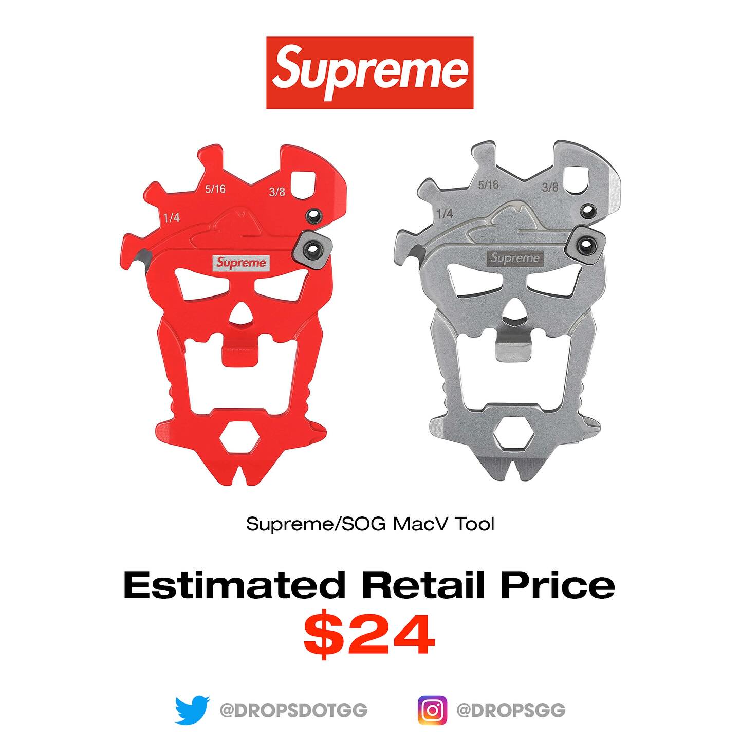 Supreme 2025SS アクセサリーコレクションの販売予想価格