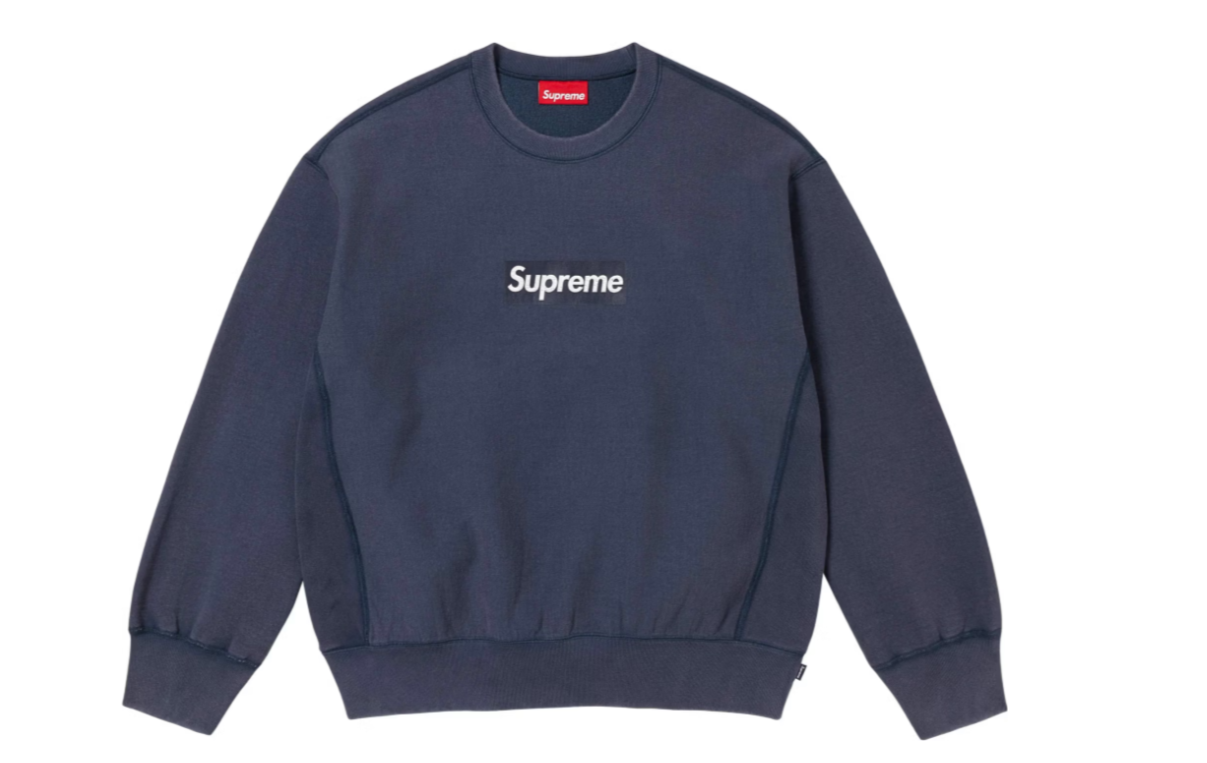 Supreme Washed Box Logo Crewneck