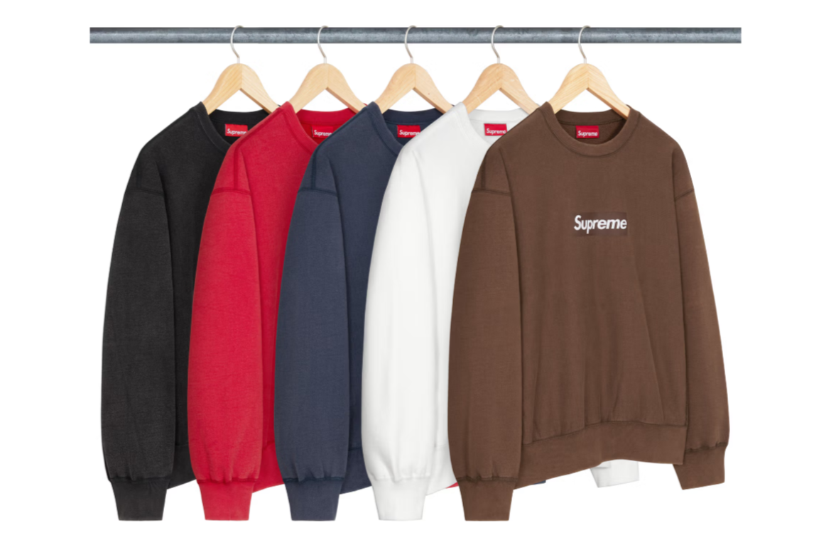 Supreme Washed Box Logo Crewneck