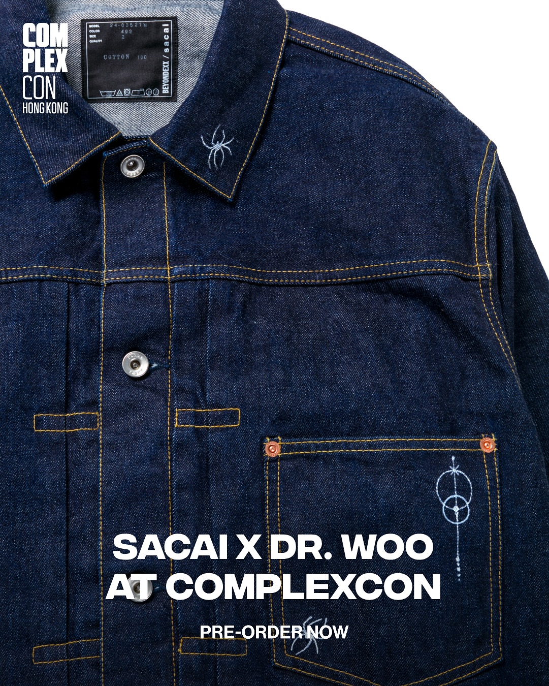 sacai × Dr.Woo の限定コラボアイテムが登場