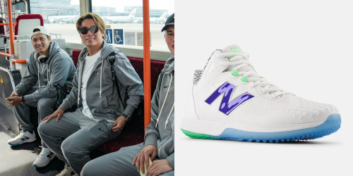 大谷翔平 が New Balance の Ohtani 1 Trainer Lab Work を着用