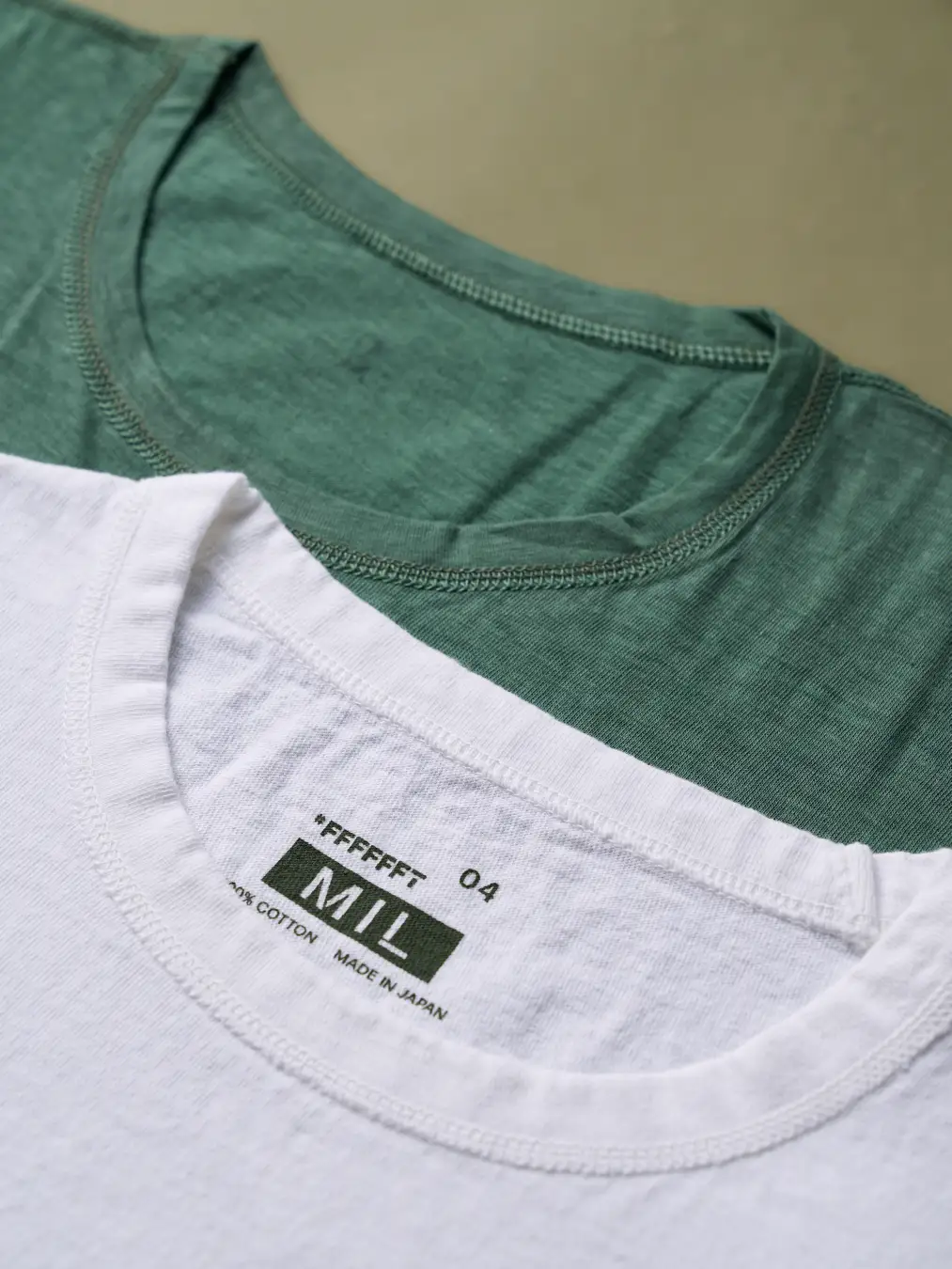 FFFFFFT_MIL 50s ARMY NECK 白Tシャツ専門店 #FFFFFFT から究極