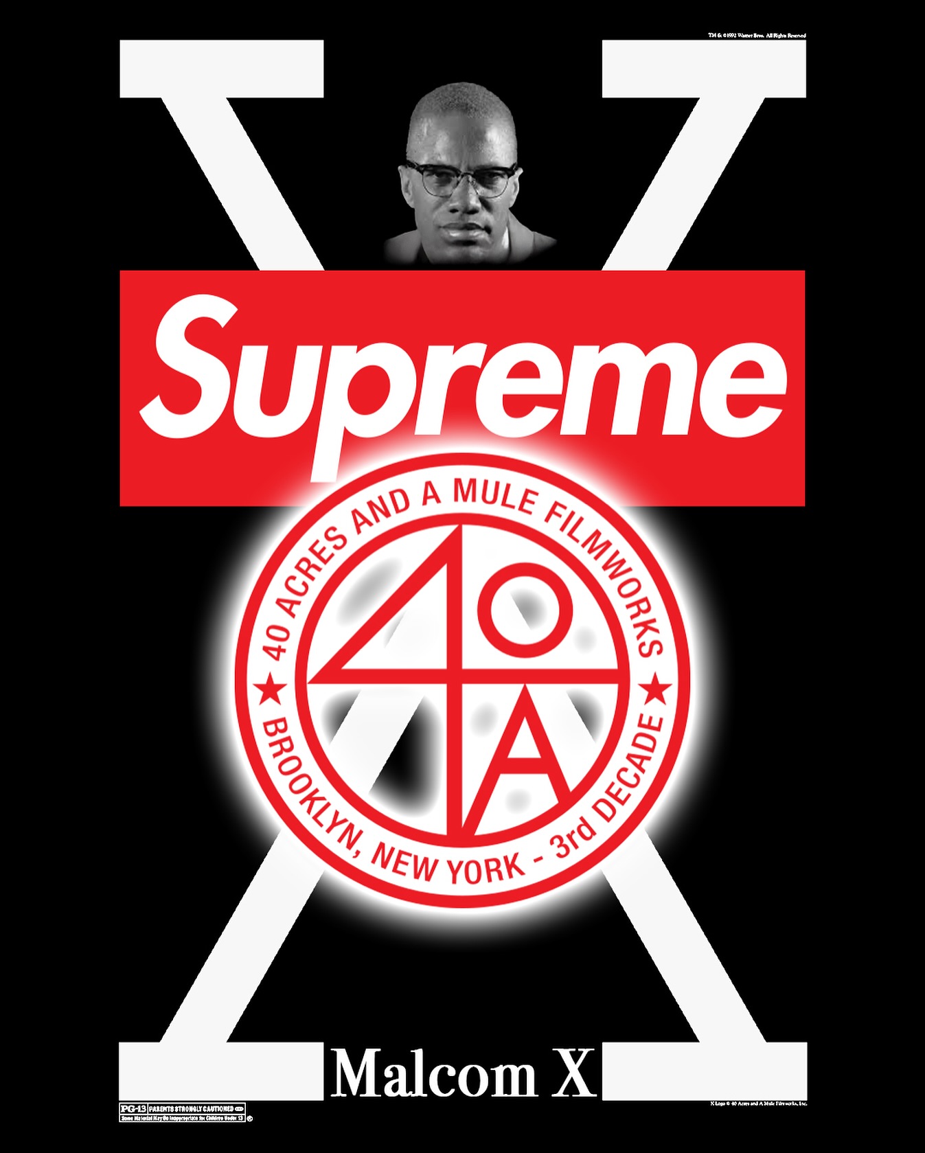Supreme × Malcolm X × 40ACRES が今週発売予定