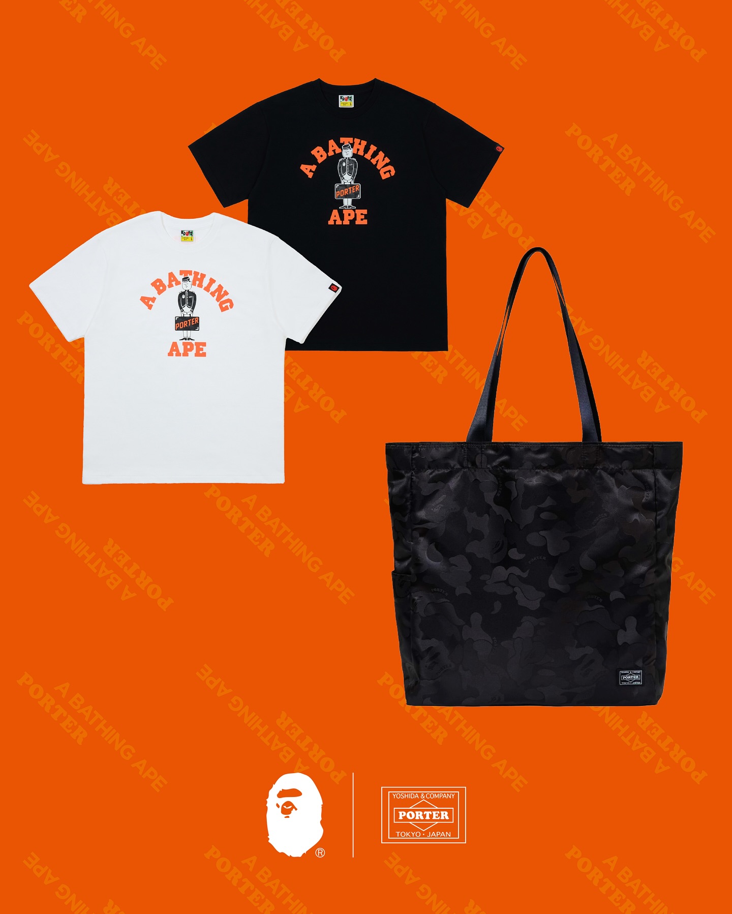 A BATHING APE® × PORTER "10th anniversary of PORTER STAND" が登場