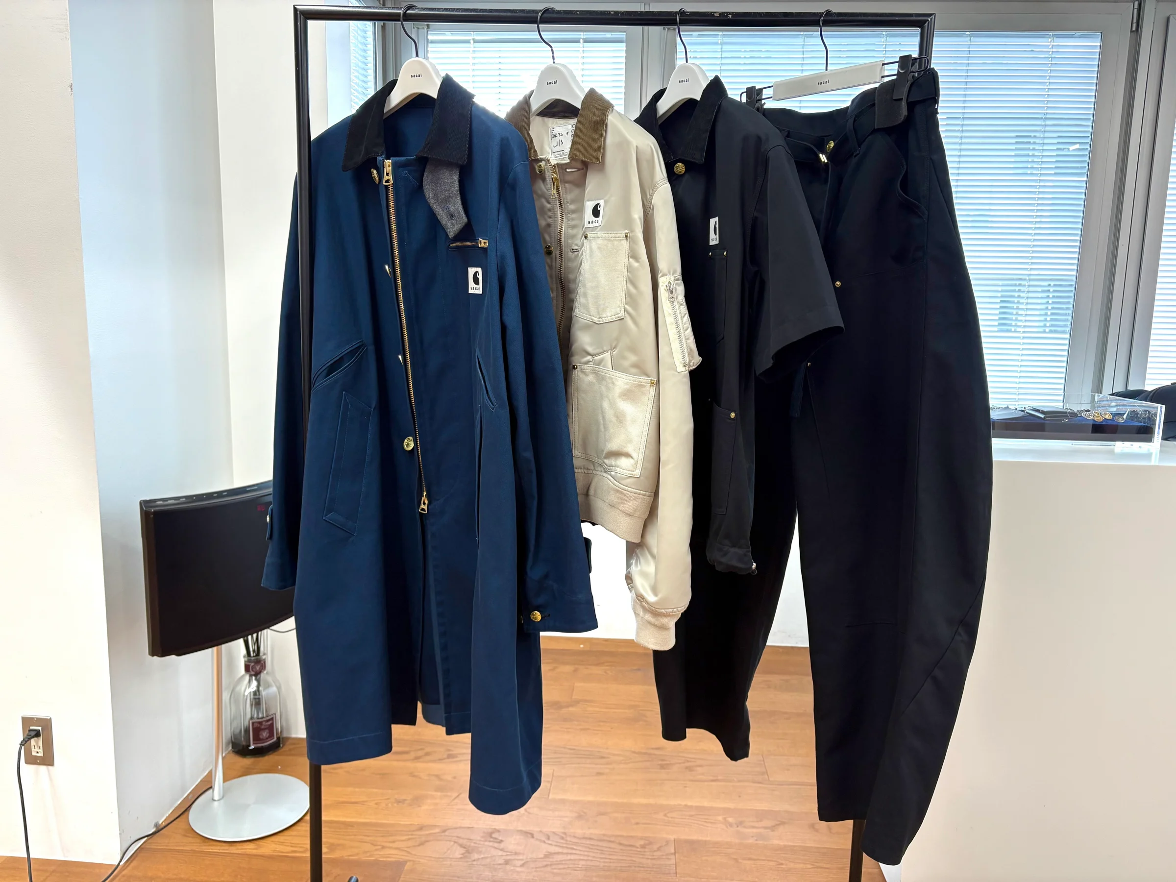 sacai × Carhartt WIP 2026年春夏コラボアイテムのディテール画像が公開