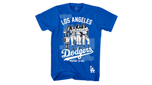 ロックバンド KISS と 大谷翔平 ら所属 ドジャース のコラボTシャツが発売