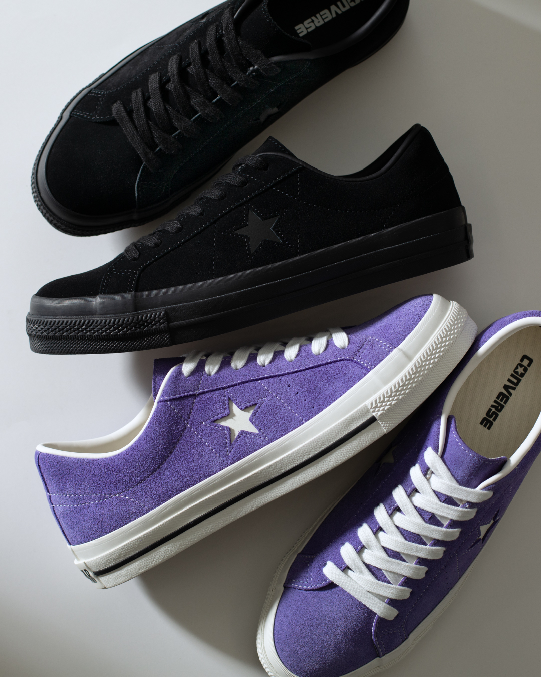CONVERSE ONE STAR SUEDE “Black Monochrome” & “Purple” が7月31日(木)発売