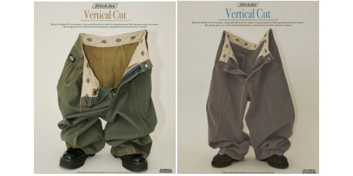 JOURNAL STANDARD × Dickies の Vertical Cut Deim Pants が再販