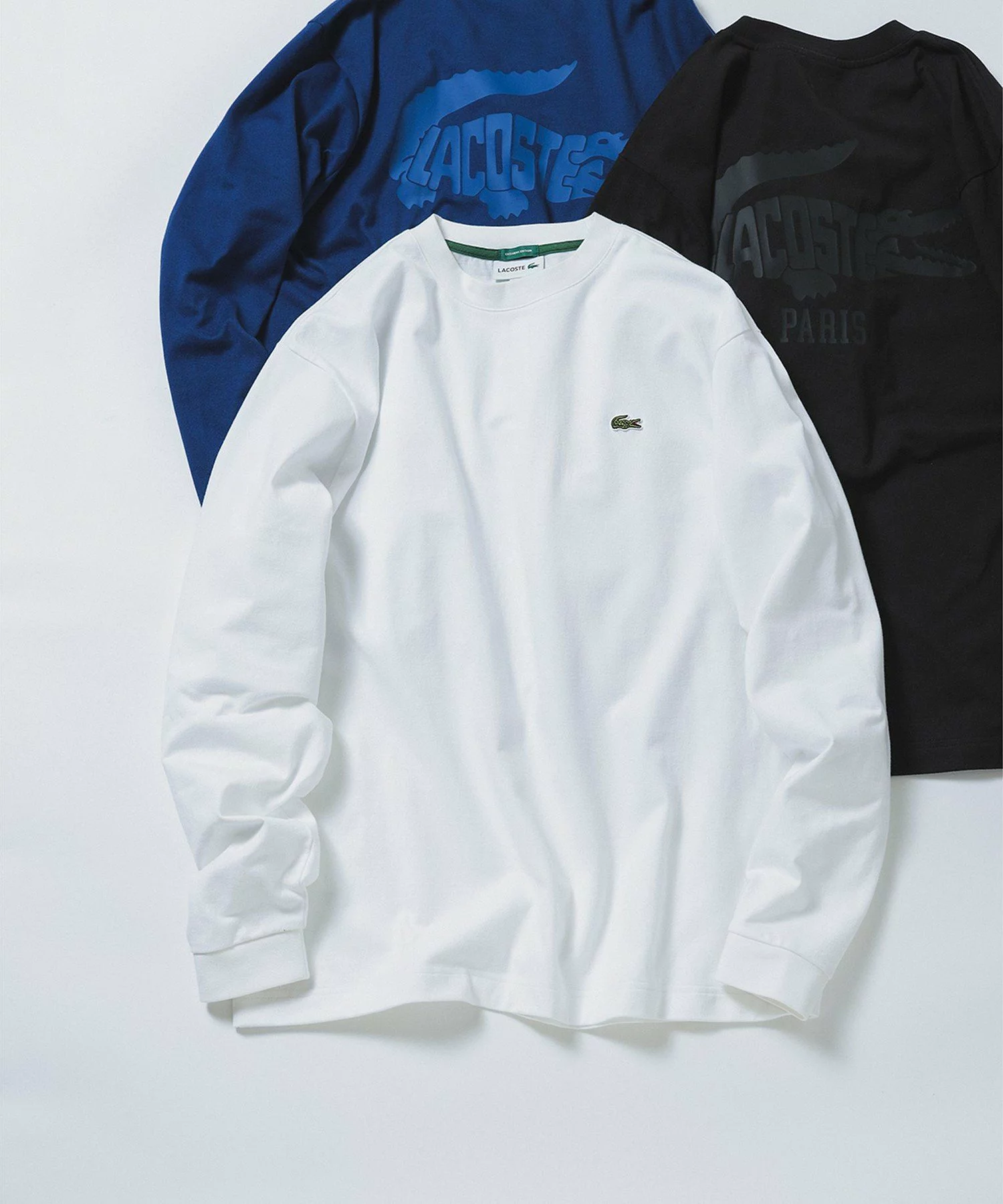 BEAMS × LACOSTE による Tonal Logo L/S Tee FW25 の先行予約が開始