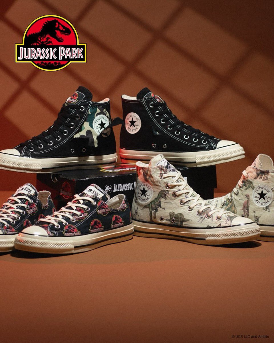 ジュラシック・パーク × CONVERSE による初コラボスニーカーの先行予約が開始
