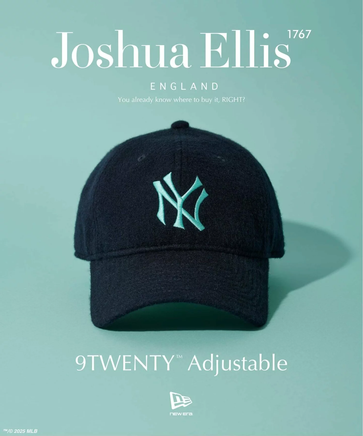 JOURNAL STANDARD × New era® による 9TWENTY Yankees Joshua Ellis“Robin's Egg Blue” の追加予約が開始