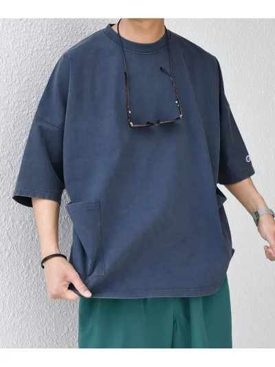 SHIPS × Champion の Bleached Dolman Camp Pocket Tee が発売